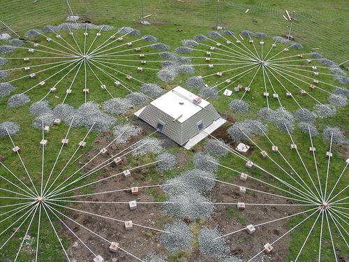 View of infrasound station array at infrasound station IS49, Tristan da Cunha, U.K.